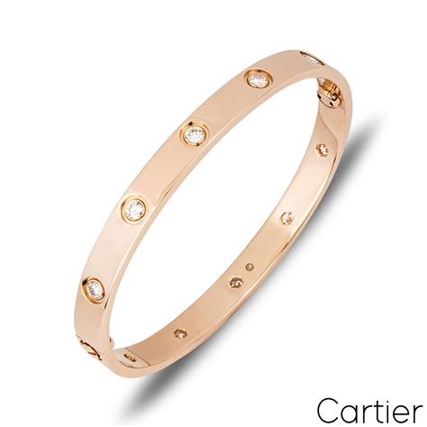 rose gold and diamond cartier love bracelet|cartier love bracelet with screwdriver.